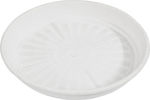 Marhome Podstawki Terakota Round Plate Pot White 38x38cm