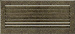 Kratki Rectangular Fireplace Air Shutter Gold 37CZ/Fresh 37x17cm