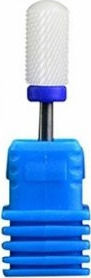 Safety Nail Drill Ceramic Bit with Barrel Head Blue