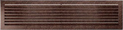 Kratki Rectangular Fireplace Air Shutter Copper 70x17cm