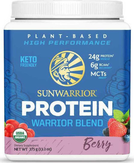 Sunwarrior Warrior Blend Plant Based Βιολογική Χωρίς Γλουτένη & Λακτόζη με Γεύση Berry 375gr