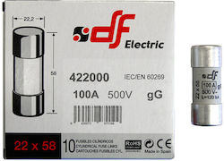 Adeleq Φυσίγγια κυλινδρικά πορσελάνης 22x58mm 100Α Gg ταχείας καύσεως