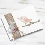 Παρίσης Handmade Книга за гости Birdie Pink