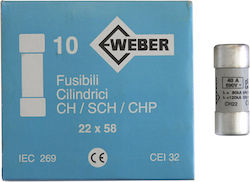Adeleq Φυσίγγια Κυλινδρικά Πορσελάνης 22x58mm 40Α Gg Ταχείας Καύσεως