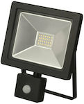 Redled Waterproof LED Floodlight 20W Cold White with Motion Sensor IP65