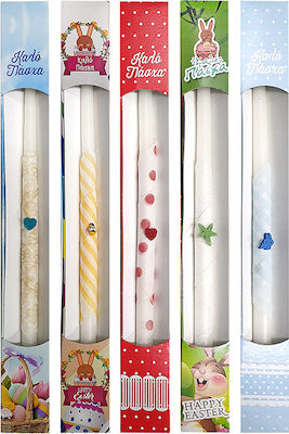 Easter Candle Round with Box 38pcs (Random Color/Design Selection)