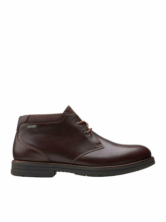 Clarks Banning Higtx Leather Brown Men's Boots