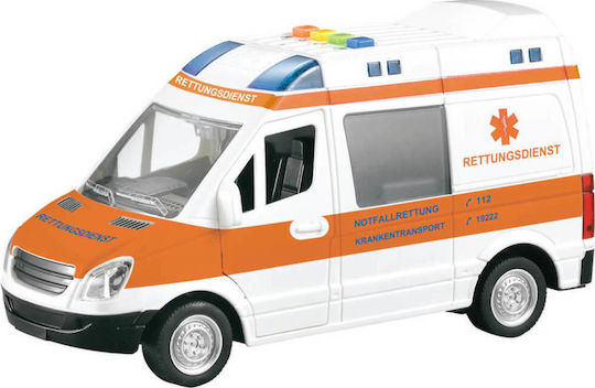 Vedes Vedes Ambulance Friction with Lights and Sounds Toy Car Scale 1:12 Ambulance for 3+ Years