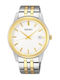 Seiko Essentials Ceas Bărbați 40mm Baterie cu Brățară Din Metal Argintie/Auriu