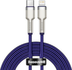 Baseus Cafule Metal Împletit USB-C la Cablu Lightning 20W Violet 2m (CATLJK-B05)