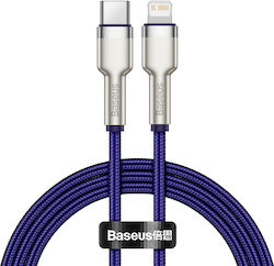 Baseus Cafule Metal Braided USB-C to Lightning Cable 20W Μωβ 1m (CATLJK-A05)