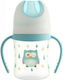 Lulabi Owl Educational Sippy Cup Plastic with Handles Light Blue for 4m+m+ 120ml