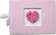 Next Άλμπουμ Γάμου Καρδιά για 160 Φωτογραφίες Ροζ με Ριζόχαρτο 31x23εκ.