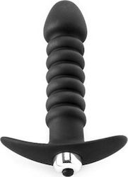 Zenn Premium Ribbed Butt Plug with Vibrating Bullet Anal Plug with Vibration Black 13cm Zenn Premium Ribbed Butt Plug with Vibrating Bullet Anal Plug with Vibration Black 13cm