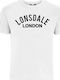 Lonsdale T-shirt Bărbătesc cu Mânecă Scurtă Alb