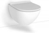 Bianco Ceramica Remo Λεκάνη Κρεμαστή Rimless με Slim Κάλυμμα Soft Close Λευκό Ματ