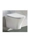 Bianco Ceramica Delia Rimless Wall-Mounted Toilet that Includes Slim Soft Close Cover White