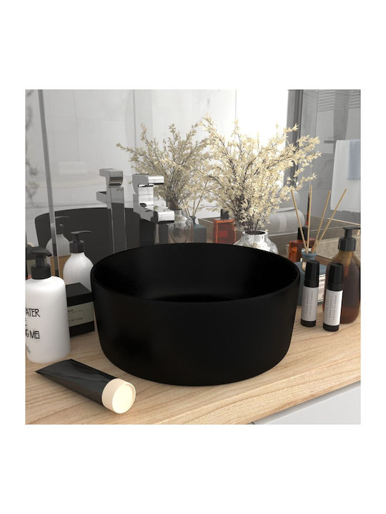 vidaXL Vessel Sink Ceramic 40x40x15cm Black