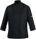 Egochef Coat Chef 100% Microfiber Black with Lo...