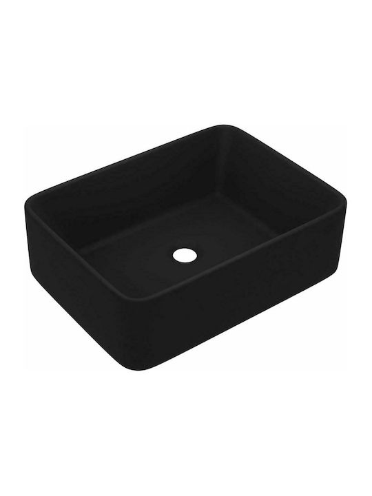 vidaXL Vessel Sink Ceramic 41x30x12cm Black