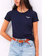 Pepe Jeans Bellrose Γυναικείο T-shirt Navy Μπλε