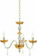 Ondaluce Πολυέλαιος 3xE14 Ø65cm με Κεράκια Χρυσός LP.PATRICIA/3A