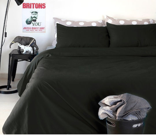 Melinen Sheet Sets Single 170x270cm. Urban Black 3pcs