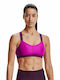 Under Armour Crossback Low Femei Atletic Sutien sport Fuchsia cu umplutură