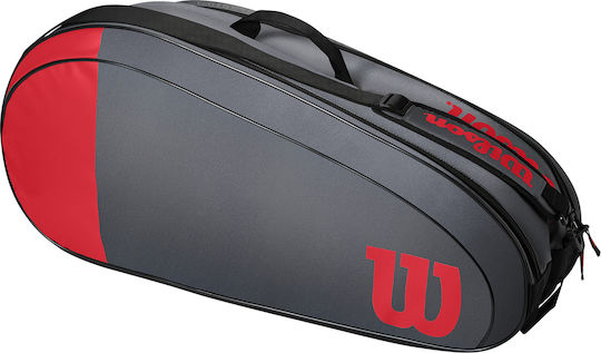 Wilson Burn Team 6 Pack 6 Racket Tennis Bag Gray
