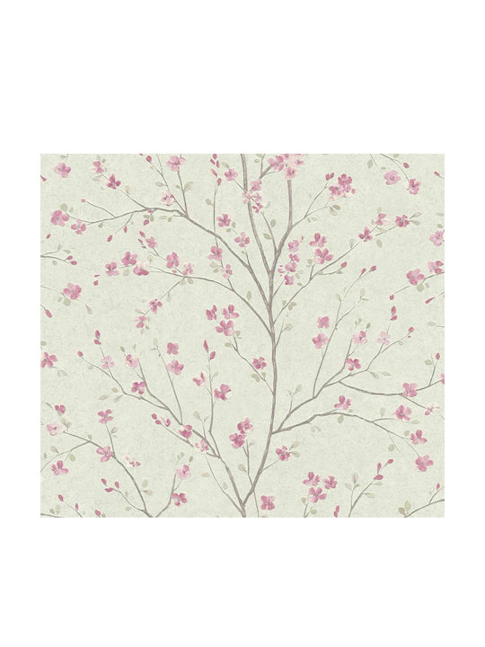 Wallpaper Vinyl Pink L1005xW53cm Washable