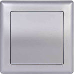 Daria Recessed Electrical Lighting Wall Switch with Frame Basic Silver