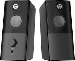 HP Ηχεία Υπολογιστή 2.0 με Ισχύ 12W σε Μαύρο Χρώμα