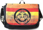 Mario Retro Striped Messenger Υφασμάτινη Θήκη Μεταφοράς για Κονσόλα Switch