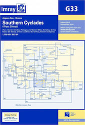 Imray G33 Ναυτικός Χάρτης Νότιες Κυκλάδες Δυτική Πλευρά