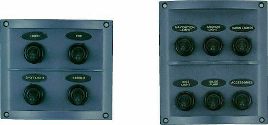 Eval Boat Switch with Panels Waterproof Panel with 6 Switches