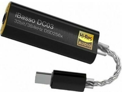 iBasso DC03 Black Portable Digital Headphone Amplifier Single Channel with DAC, USB, and Jack 3.5mm