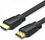 Ugreen HDMI 2.0 Flat Cable HDMI male - HDMI male 1.5m Μαύρο