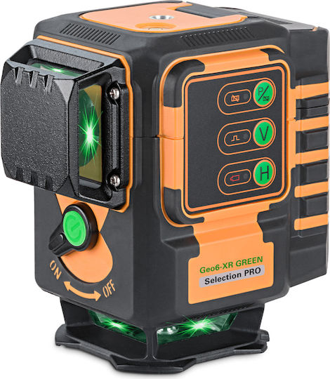 Geo Fennel Gmbh Geo6-XR Green SP Самонивелиращо Линейно Лазерен нивелир Зелен лъч 7.4V с Работен обхват 60м