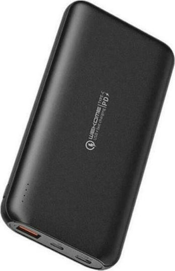 WK Gifon WP-187 Power Bank 10000mAh 18W с USB-A порт и USB-C порт Бързо зареждане 3.0 Черен