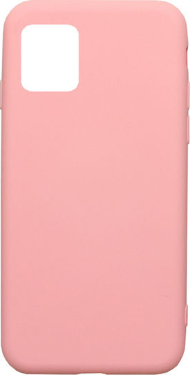 Hurtel Soft Touch Umschlag Rückseite Silikon Rosa (iPhone 12 mini)