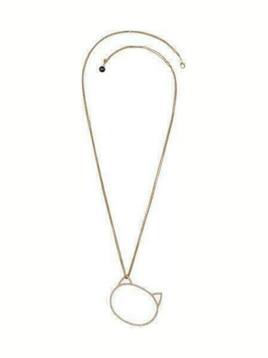 Karl Lagerfeld Choupette Colier cu Placare Roz