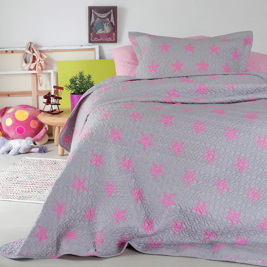 Melinen Star Σετ Παιδικές Μαξιλαροθήκες 50x70εκ. Pink - Grey