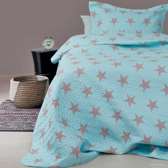 Melinen Star Σετ Παιδικές Μαξιλαροθήκες 50x70εκ. Aqua - Grey