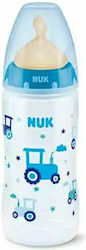 Nuk Plastikflasche First Choice Plus Gegen Koliken mit Kautschuksauger für 0-6 Monate Blue Traktor 300ml 1Stück 10.741.939