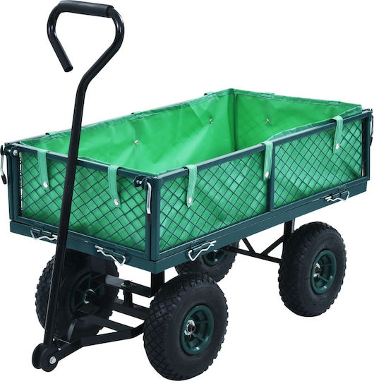 Trailer Garden Cart Four-wheel with Maximum Load Weight 250kg 84x84cm.