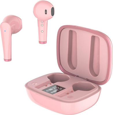 Celly Fuz1 Earbud Bluetooth Handsfree Earphones with Charging Case Pink