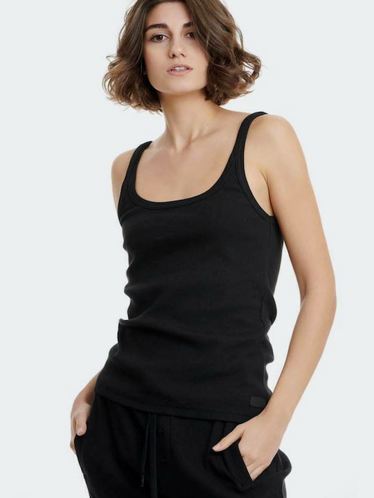 BodyTalk Damen Sport Bluse Ärmellos Schwarz