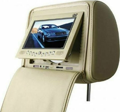 7" Car Screen με Ασύρματο Χειριστήριο for Headrest Universal with USB, DVD