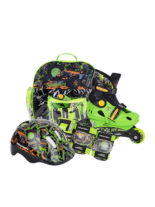 Tempish Racer Kids Adjustable Inline Rollers Green