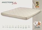 KS Kouppas Single Bed Latex Mattress Topper Latex Biocotton 90x190x6cm